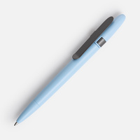 Ручка шариковая Prodir DS5 TSM Metal Clip, голубая с серым