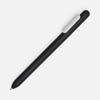 Ручка шариковая Slider Soft Touch, черная с белым
