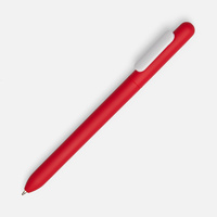 Ручка шариковая Slider Soft Touch, красная с белым