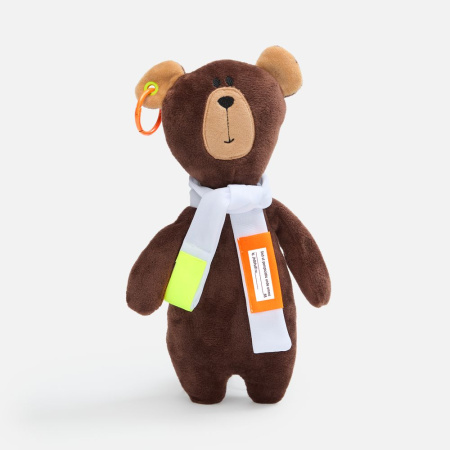 Игрушка Beastie Toys, мишка с белым шарфом