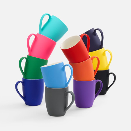 Кружка Good Morning с покрытием софт-тач, ver.2, ярко-красная