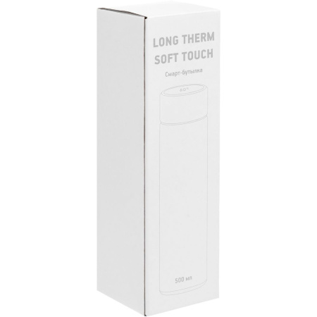 Смарт-бутылка с заменяемой батарейкой Long Therm Soft Touch, красная, без пакета