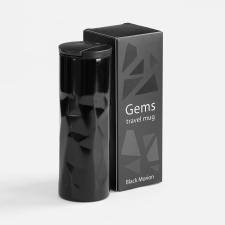 Термостакан Gems Black Morion, черный морион