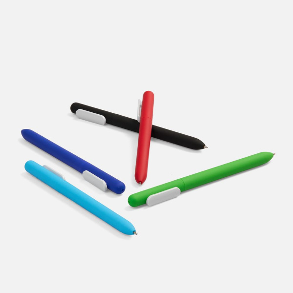 Ручка шариковая Slider Soft Touch, зеленая с белым