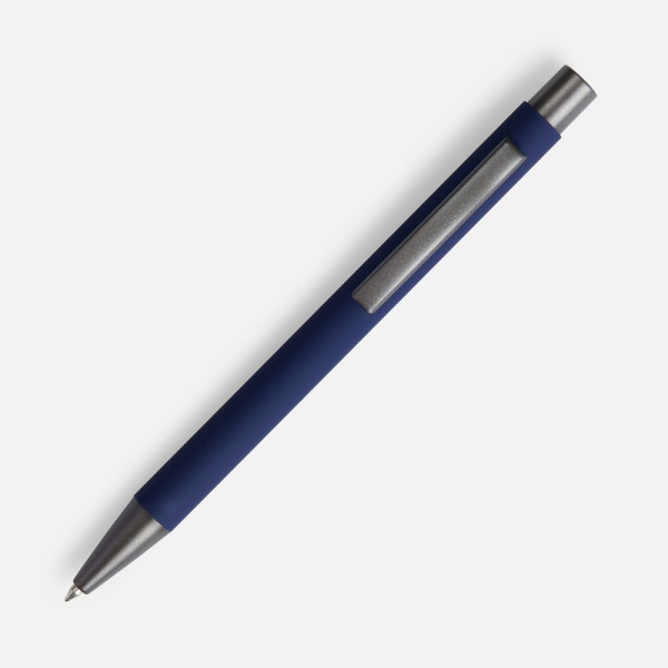 Ручка шариковая Atento Soft Touch, темно-синяя