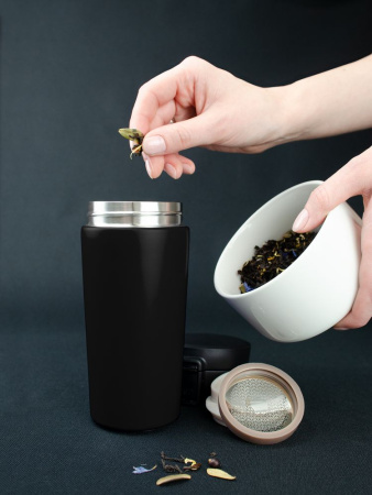 Термостакан No Leak Infuser, черный
