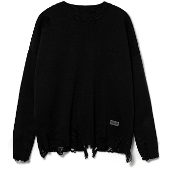 Джемпер оверсайз унисекс Grunge, черный, размер L/XL